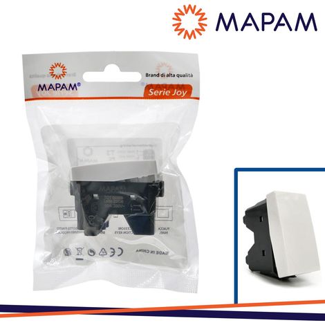 PULSANTE UNIPOLARE (10A-250V)  T3-JOY 505B BIANCO IN BLISTER
