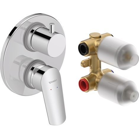 Kit de montage prêt à l'emploi Duravit n° 1 pour mélangeurs de baignoire encastrés chromé (1/5)