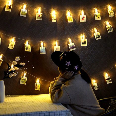 Guirlande lumineuse LED à Clip Photo, batterie décorative pour fêtes et mariages (1/5)