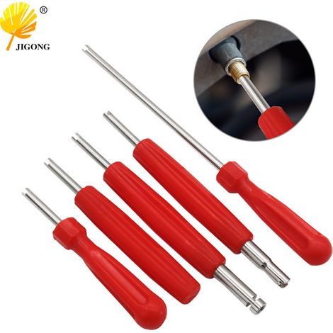 Clé portable pour obus de valve de pneu, idéale pour la réparation des pneus de voiture, et clé à double usage pour le retrait et l'installation des obus de valve de pneu de climatisation.