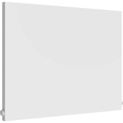 Reina Slimline Horizontal Designer Radiator 600mm H x 800mm W Textured Matt White (1/5)