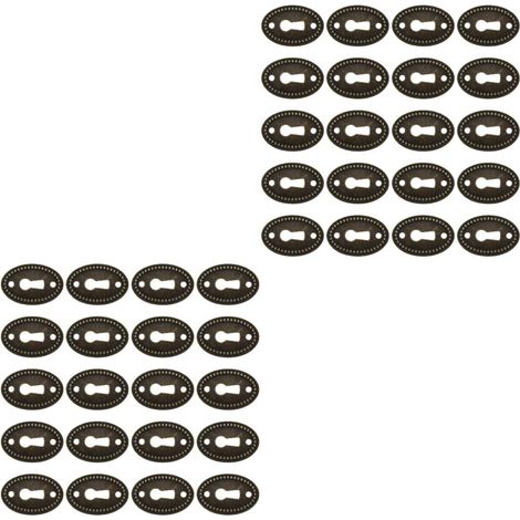 DOITOOL Lot de 40 cache-serrure ovales en alliage zinc, finition (1/5)