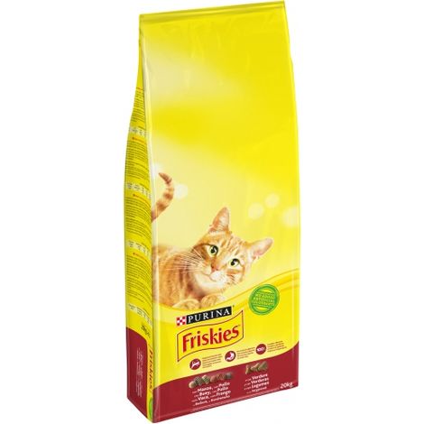 Pienso PURINA FRISKIES BUEY&POLLO&VERDURAS para gatos - 20Kg