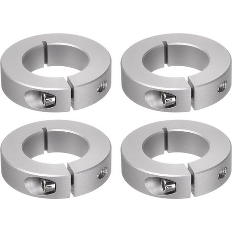4pcs Bague de Réglage Bague Arrêt d'axe Butée Arbre Collier 35mm Alésage Aluminium Alliage Diviser Colliers Vis, 60mm OD, 15mm Largeur pour Roue Brouette Pont Boîte Vitesses (1/5)