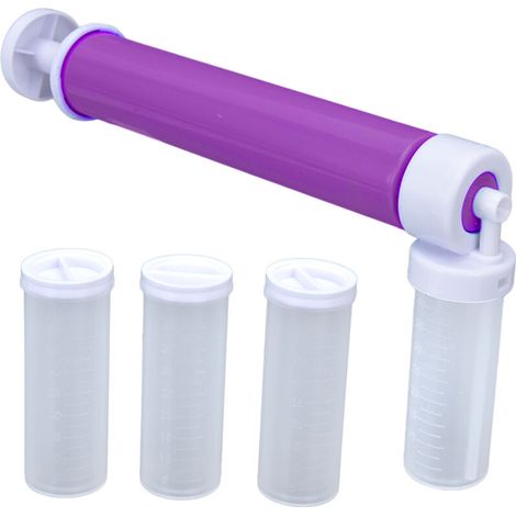 Facile à Plastique, Pulvérisateur à Gâteau Manuel, Plumeau à Gâteau, Atomiseur à Dessert Manuel Bleu (PURPLE) (1/5)