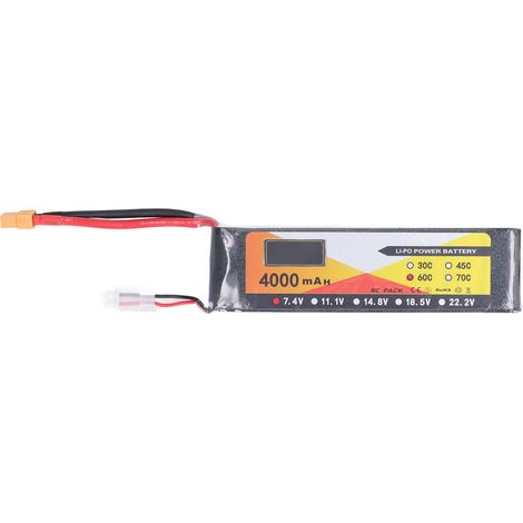 Batterie LiPo RC 7.4V 4000mAh 60C 2S Connecteur XT60 pour Voiture Camion Modélisme (1/5)
