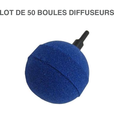 50 diffuseurs d'air bassin ( boule ) sphèriques pour aérer les bassins de jardin : 5 cm (1/5)