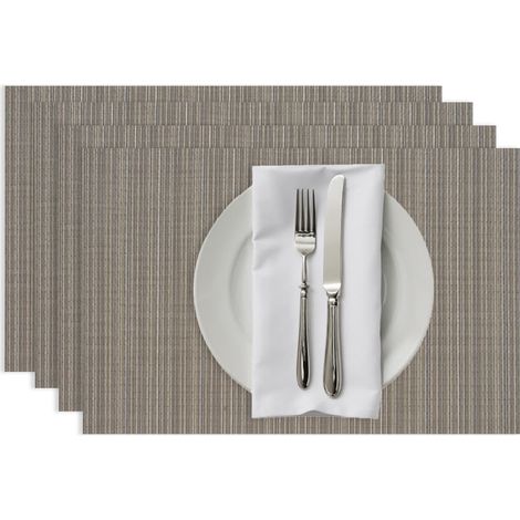 Tapis De Table - 45 x 30 cm - En PVC Double Couche - Résistant À La Chaleur Et Aux Taches - Pour Cuisine Salle À Manger Buffet - Lot De 4 (1/5)