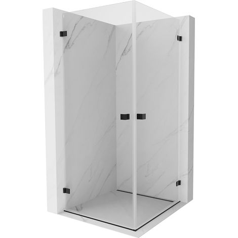 Mexen Lunar-B Duo Duschkabine Pendeltür 95 x 95 cm, transparent, schwarz - 832-095L-095P-70-00 (1/5)