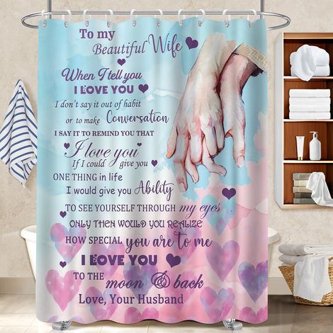 Kit rideau de douche en polyester 180x180 pratique voile de douche pour maison secondaire (1/5)