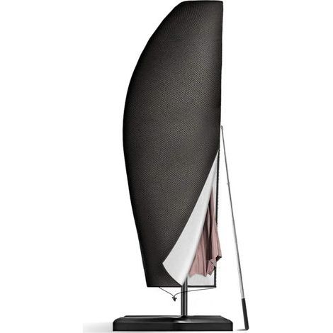 Lntyq Housse de protection pour parasol de jardin 210D Oxford 265 x 50 x 70 x 40 cm avec mât télescopique imperméable anti-UV (1/5)