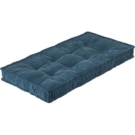 Matelas coussin Sweet Drop en velours - Bleu Foncé (1/2)