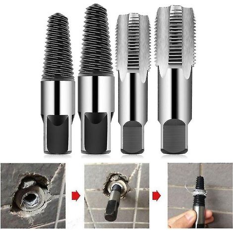 Ensemble d'outils de réparation de filetage pour tuyaux de 1/2 et 3/4 pouce, extracteur de vis cassées