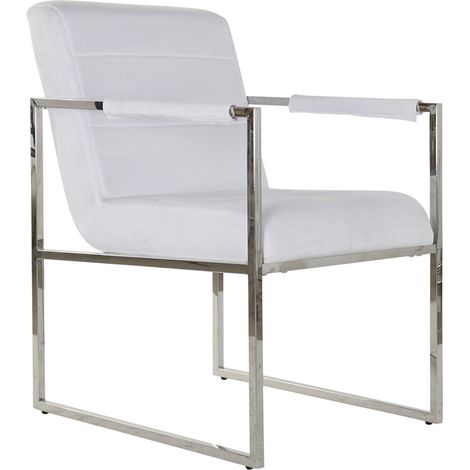 Butaca Acero Poliester 75X57X92 Blanco (1/5)