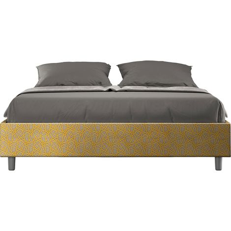 Letto Matrimoniale Sommier 160x190 cm Senza Rete Azelia Era 06 Giallo (1/5)