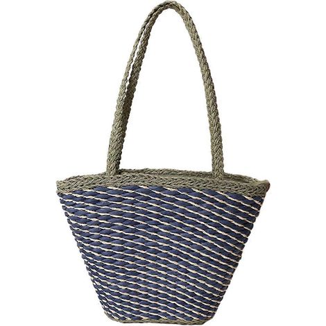 Stroh-Strandtasche, gewebte Schultertasche, Sommer-Tragetasche, Handtasche mit Henkel, gewebte Schultertasche für Damen und Mädchen, Urlaub und Reisen