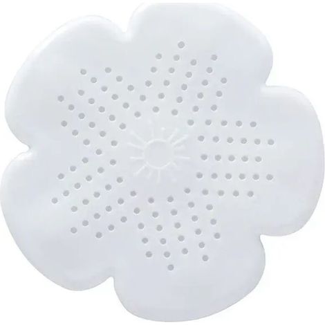 1 Pack Silicone Cuisine Évier Crépine Douche Vidange Barrette Barrette Baignoire Protecteur Vidange Couverture pour Plancher Blanchisserie Blanc (1/5)