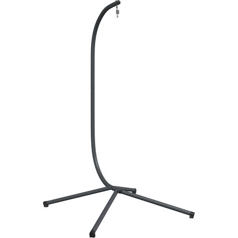 Support de chaise suspendue en forme d'œuf sans panier Acier anthracite (1/5)