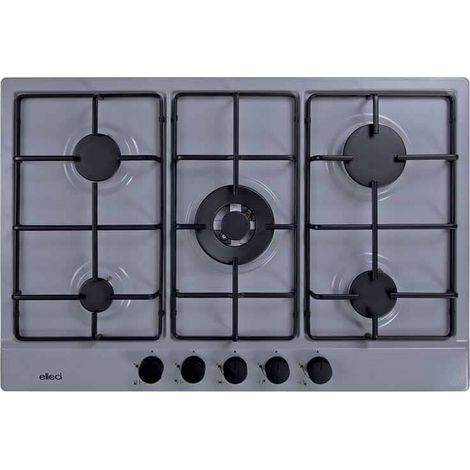 Piani cottura da incasso elleci Style 75 5 fuochi Granitek 48 Grigio Cemento PGSS75348CB (1/2)