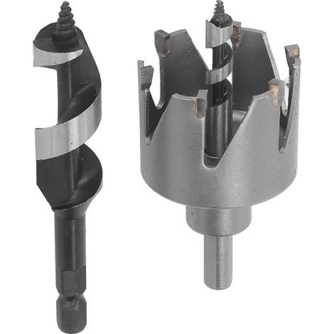 Türbohrset aus Wolframkarbid, 6 Klingen, Lochsäge für Holz und Metall, Einbau von Einsteckschlössern (1/5)