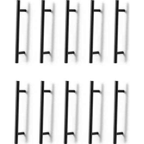 Trintion 20 Pack Cabinet Handles - Black, Stainless Steel - Wardrobe & Kitchen - Drawer Handles (128mm)