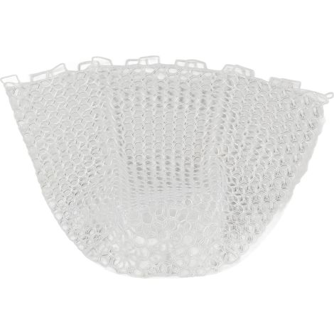 Épuisette de pêche de remplacement, blanche transparente, pliante en caoutchouc, 55 cm, pour pêcheur (1/5)