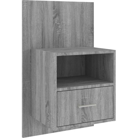 Maison Exclusive - Wand-Nachttisch Grau Sonoma