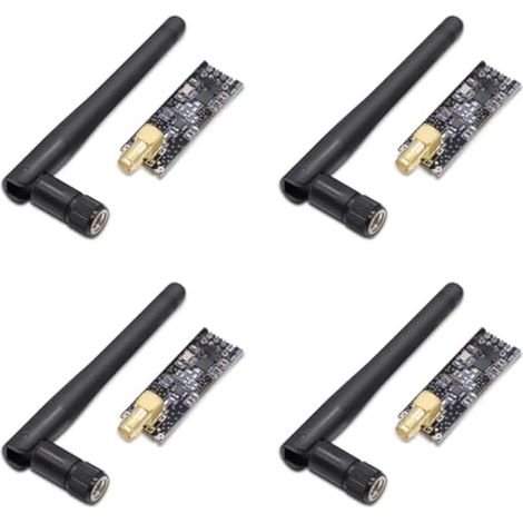 Module émetteur-récepteur sans fil RF NRF24L01 + PA + LNA 2,4 GHz 1100 m avec antenne SMA, réseau point à point ou en étoile, compatible Arduino (1/5)