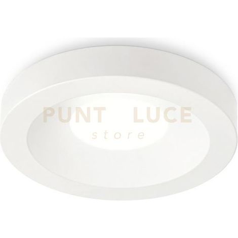 GFA180-  FARETTO DA INCASSO TONDO D.9,8CM 1 LUCE ATTACCO GU10 BIANCO ALLUMINIO IP20