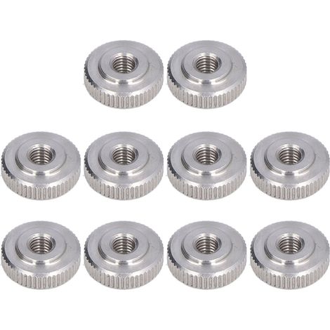 Écrou moleté à tête plate en inox 304, trou traversant, vissage à la main, M5, écrou papillon moleté pour fixation rapide (1/5)