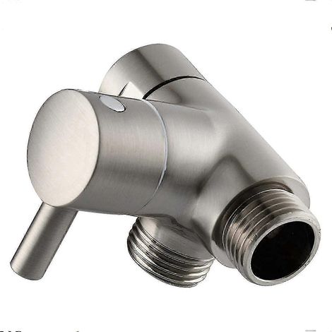 Vanne inverseuse de bras de douche, pièce de rechange en laiton G1/2 pour système de douche à 3 voies avec pommeau de douche fixe à main, finition brossée. (1/5)