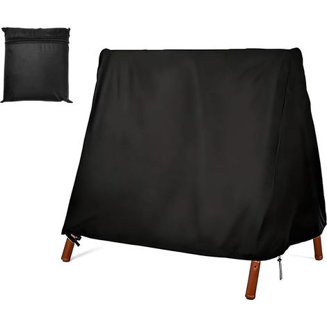 Waterproof protective cover for 2-seater garden swing, with A-frame, made of 420D Oxford fabric, protective cover for garden furniture, protection against sun and UV rays. (1/5)
