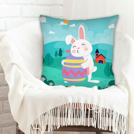 Housse de coussin 45x45 cm carrée résistant pour décoration de Pâques pour la maison et la chambre (1/5)