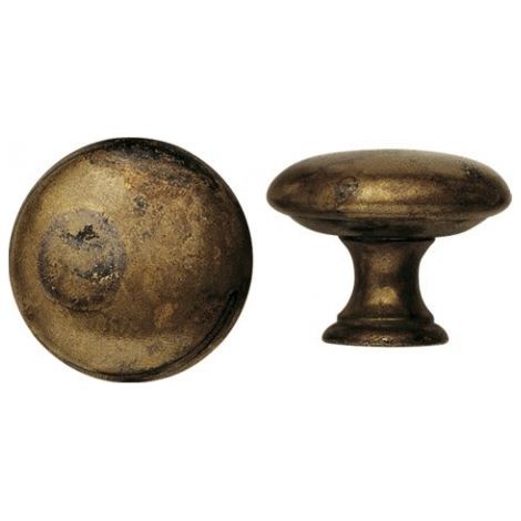 Ouvre&Déco – Bouton de meuble boule laiton vieilli Ø 40 mm – Finition élégante pour meubles – Pour bois dur et teck – Épaisseur 30 mm