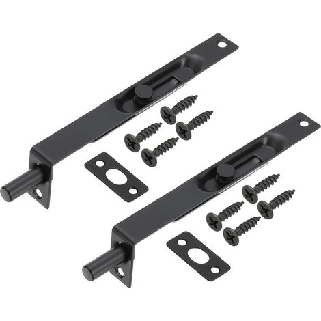 2 Pièces Boulon à Encastrer de 6" x 0,71" Pouce Noir (1/5)