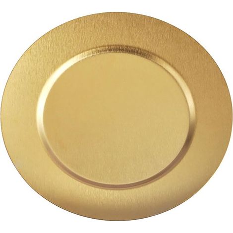 1 bandeja redonda pequeña de 18 cm (7 pulgadas)，hecha de acero inoxidable color oro，adecuada como bandeja，bandeja de cosméticos (1/2)