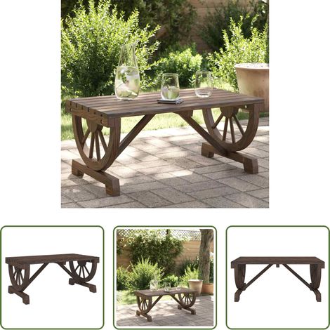 Holz Tisch - Garten-Couchtisch 90x50x40 cm Massivholz Tanne (1/5)