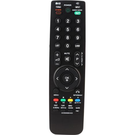 Schwarze ABS-Fernbedienung für LG-Fernseher AKB69680403 / AKB69680401 / AKB69680409, 10 m Reichweite (1/5)