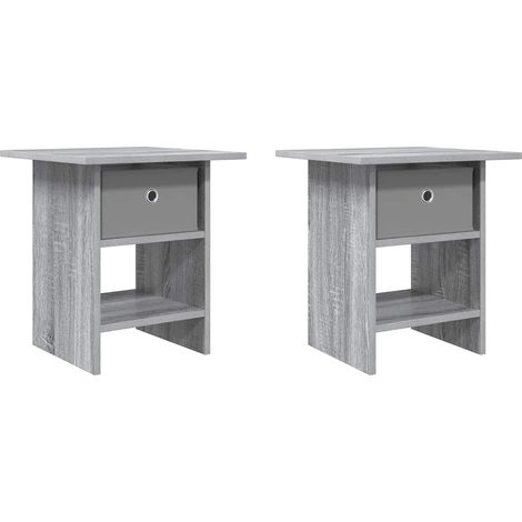 Maison Exclusive - Comodino 2 pcs Grigio Sonoma 41 x 40 x 45 cm Legno multistrato