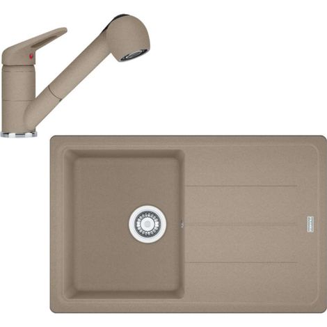 Franke Set - Set da cucina G57, lavello in fragranite BFG 611-78 e miscelatore FC 9547.424, cashmere 114.0510.431