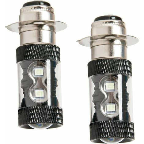 Phare LED pour moto H6 80 W p15d H6M, griffe unique, lumière bleu glacier modifiée pour véhicule électrique (2 pièces)-DOU