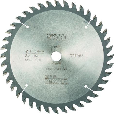 Hoja de sierra circular portátil DEWALT Extreme Workshop 184x16mm