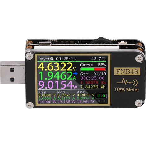 USB Voltmeter Ammeter Color Screen Digital USB Tester PD Trigger Voltmeters for IndustryWith Bluetooth