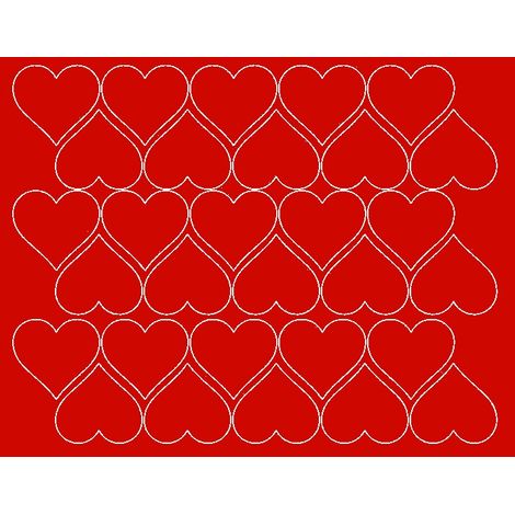 Adesivi a forma di cuore per San Valentino, 4 cm, 30 pezzi, rosso opaco