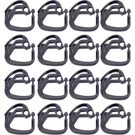 Clips pour filets d'ombrage, 100 pièces par paquet, crochets de fixation robustes, adaptés aux serres de jardin et aux accessoires de filets d'ombrage extérieurs, faciles à installer. (1/5)