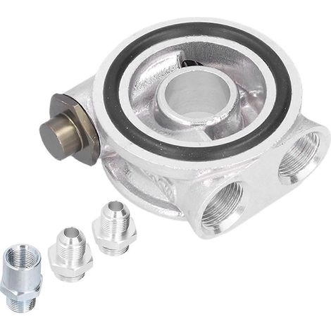 Kit adaptateur de thermostat pour filtre de refroidisseur d'huile automobile, plaque sandwich, connecteur AN10 M18x1,5 mm, 3/4 pouce, 16° UNF (1/5)