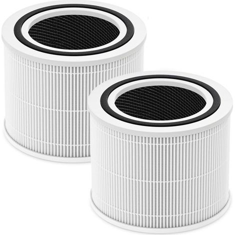Zwei weiße Filter im Set. Geeignet für Levoit Core 300 und Levoit Core 300S/P350 Aktivkohlefilter für Luftreiniger. (1/3)