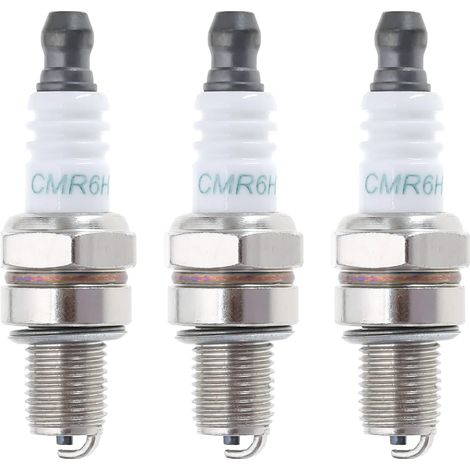 3 Piezas Bujías CMR6H Compatible con Stihl FS90 FS100 FS110 FS90R FS100R FS110R Piezas de Repuesto para Recortadora Accesorios de Herramientas de Jardín (1/2)