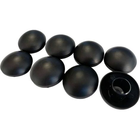 Lot de 8 Capuchons de poteaux Noir 25mm pour Trampoline (1/4)