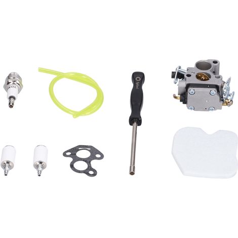 Kit de carburador y accesorios para cortacésped Husqvarna 235/236/240 - Aluminio con filtros de aire, bujía y herramienta de ajuste (574719402) (1/4)